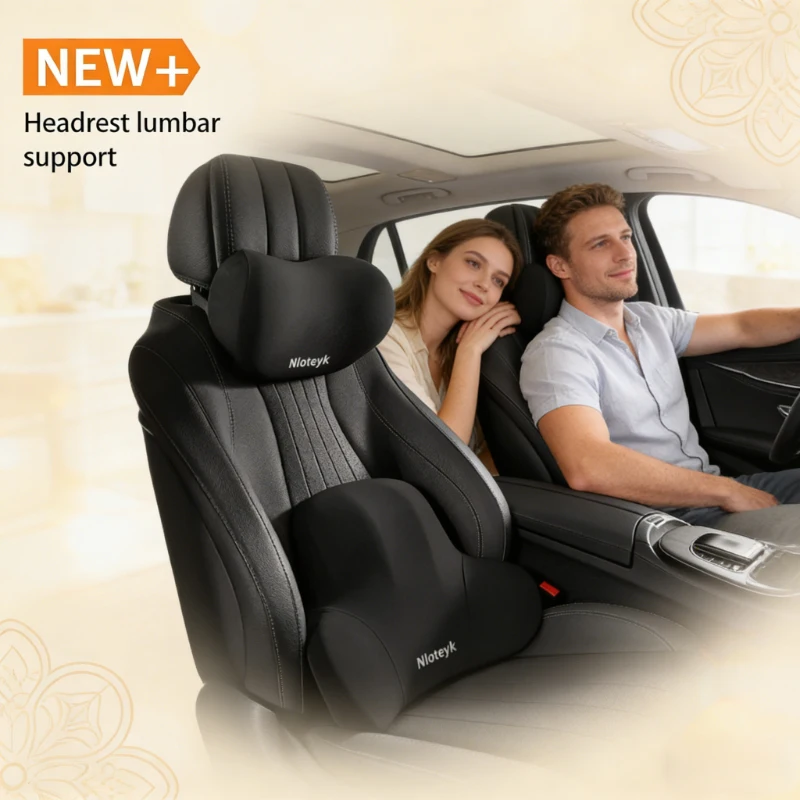 Memory Foam Car Neck Pillow Lumbar Support - Car Memory Foam Neck Pillow &