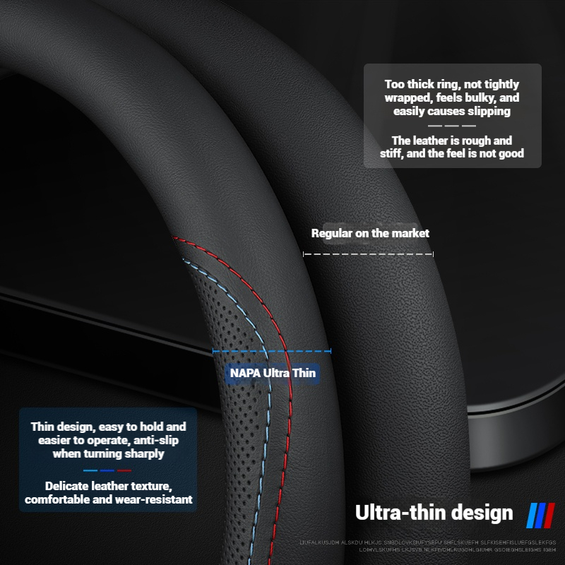 Leather Breathable Car Steerin - Car Steering Wheel Cover Anti Slip Breathable review and price