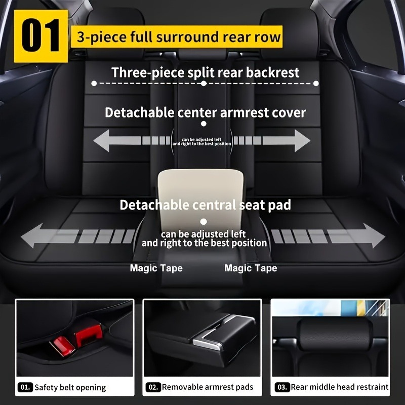 For polo 9n3 leapmotor b05 cit - Leather Car Seat Covers Full Set Universal review and price