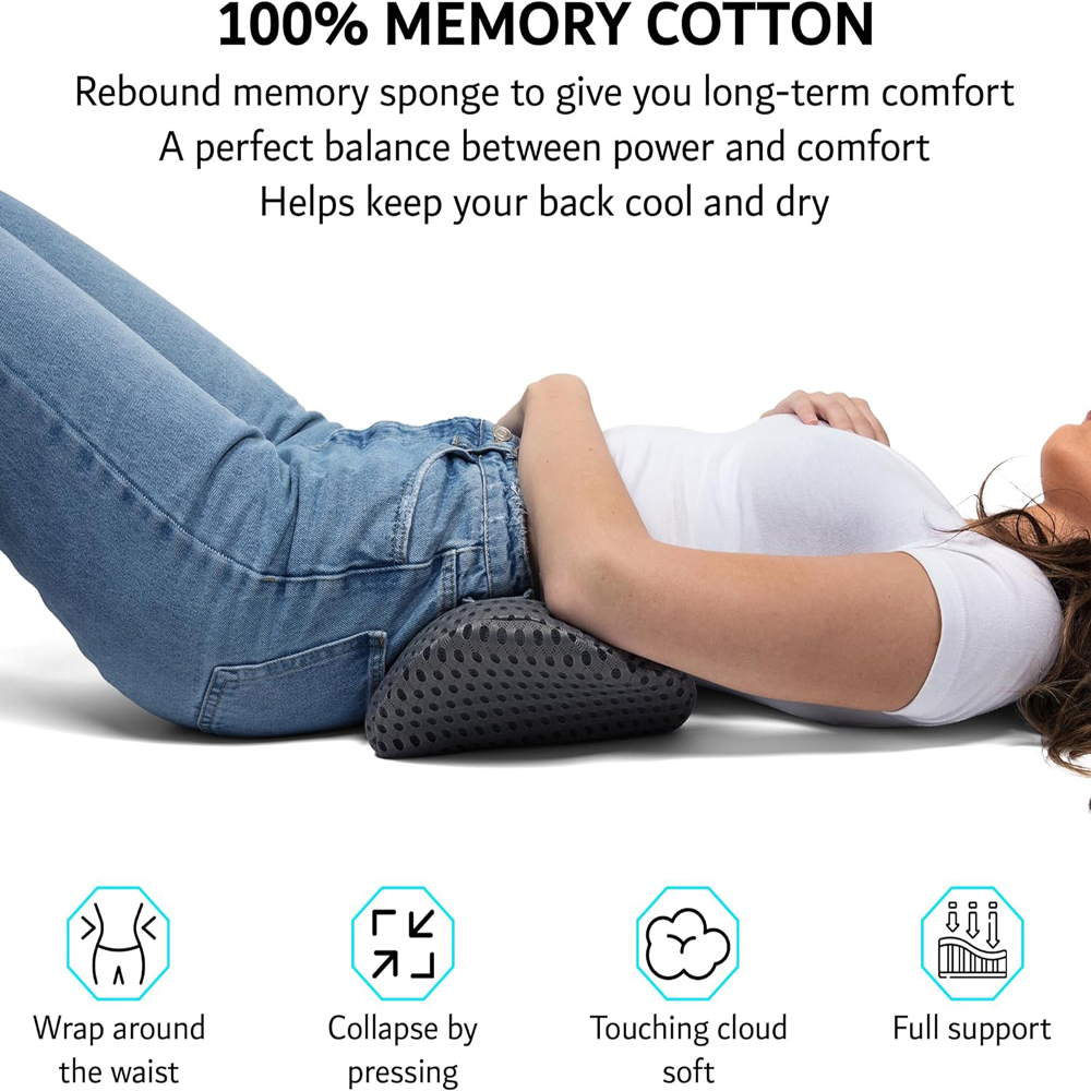 Breathable Memory Cushion Inte - Memory Foam Car Neck Pillow Lumbar Support review and price